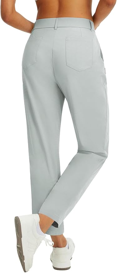 baleaf Women's Golf Pants Straight Leg Stretch Work Travel Pant with Pockets Dressy Bussiness Casual Slacks UPF 50+