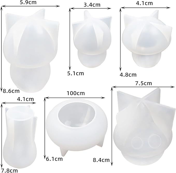 6 Pack Mushroom Soap & Candle Mold - Image 5