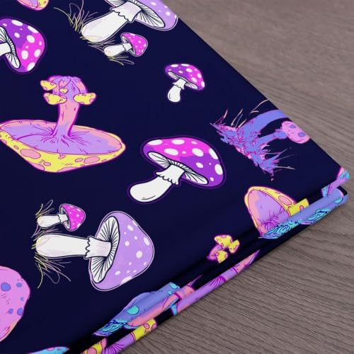 jejeloiu Mushroom Fabric by The Yard Soft 10 Yards