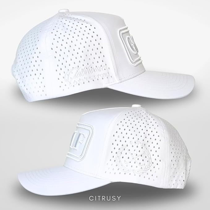CITRUSY Athletic Trucker Golf Hat | Performance Mens 5 Panel Cap | Cool Breathable Waterproof Workout Running Snapback