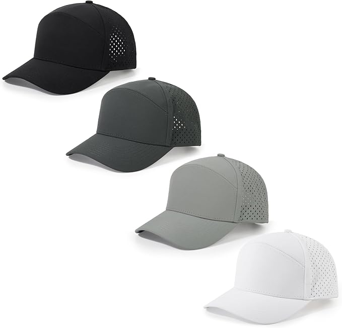 HH HOFNEN Quick Dry Baseball Cap Mesh Snapback Hat Sun and Rain Protection Structured Golf Trucker Hats for Men Women