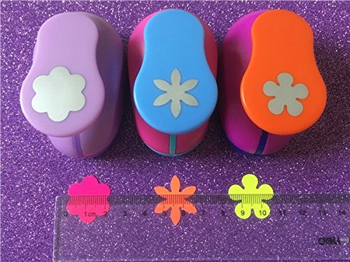 Fascola 3PCS Different Beautiful Flowers Shape 1 inch Craft Punch Set Scrapbook - Image 5