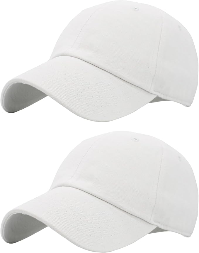 KBETHOS Classic Unisex Cotton Adjustable Low Crown Baseball Cap – Plain Dad Hat