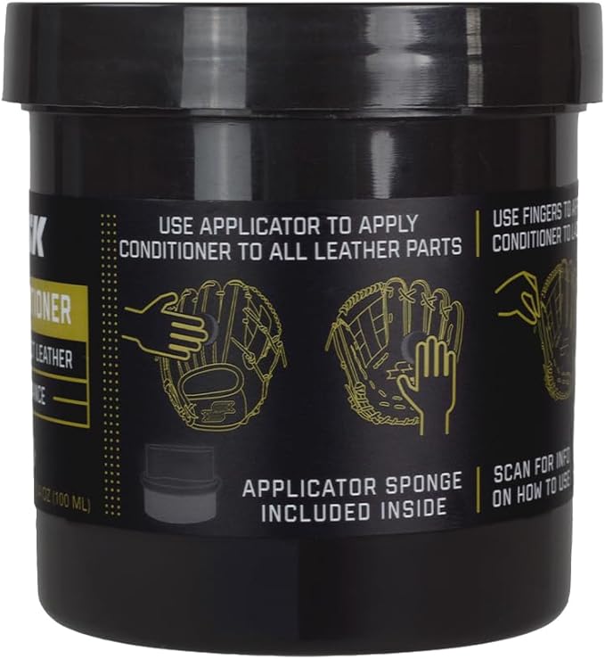SSK Glove Conditioner with Applicator-Baseball & Softball Glove Maintenance-Hydrates & Protects Leather GC100