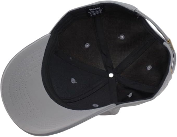 TSSGBL Men's Plain Baseball Hat - OSFM & XXL Big Head Fit，Adjustable Structured Ball Cap with Reflective Sandwich Brim
