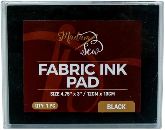 Madam Sew Permanent Fabric Ink Stamp Pad | Crisp, Washable Impressions on by MadamSew