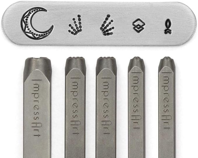ImpressArt - Signature Geometric Mandala Metal Stamp Pack, Steel Punches by ImpressArt