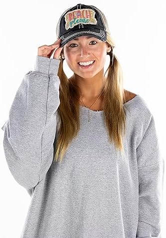 Funky Junque Distressed Vintage Baseball Cap - Embroidered Patch Women's Hat - Holiday, Lifestyle & Patriotic Designs
