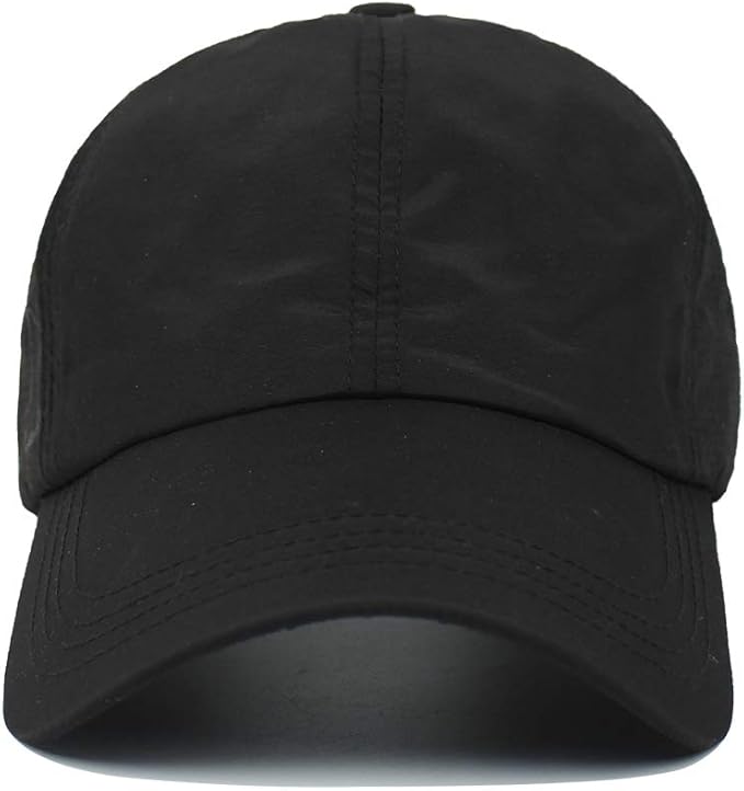 HGGE Womens Criss Cross Ponytail Baseball Cap Adjustable High Messy Bun Ponycap Quick Drying Hat