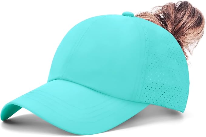 ZTL Women's High Ponytail Baseball Cap Performance Running Hat Quick Dry Mesh Sports Cap Unstructured Dad Trucker Hats