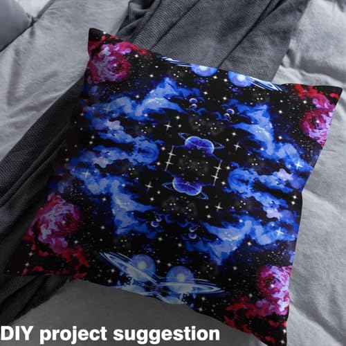 3D Printed Space Upholstery Fabric for Chairs 2 Yard Universe Cloud Galaxy Fabric by The Yard Decor Starlight Print for Home DIY Projects, Waterproof Indoor Outdoor Decor Space Outer Sky Bedroom Decor