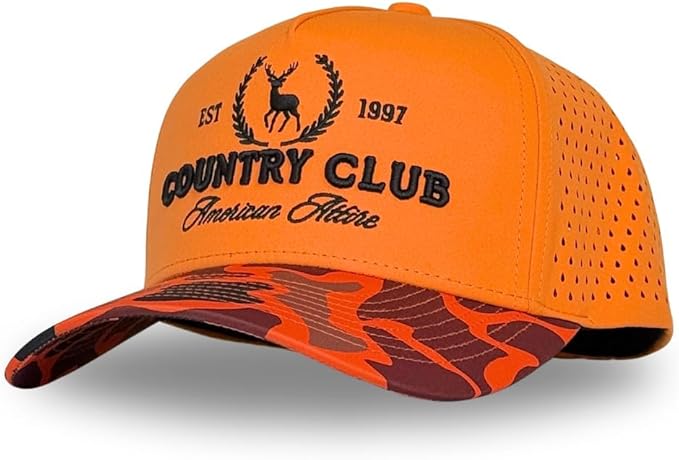 CITRUSY Athletic Trucker Golf Hat | Performance Mens 5 Panel Cap | Cool Breathable Waterproof Workout Running Snapback