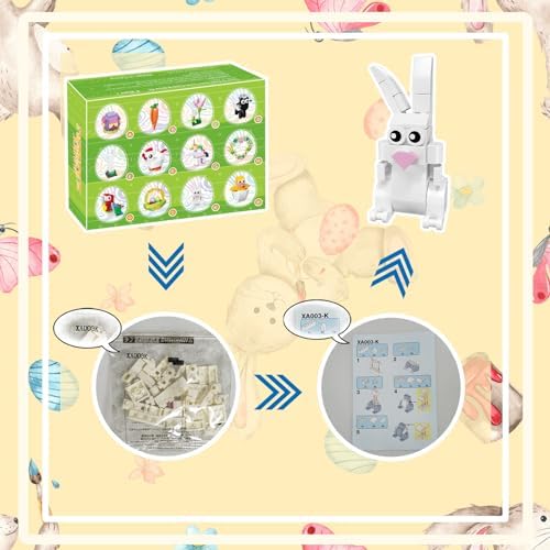 Easter Egg Fillers Building Blocks Set, Easter Party Favors Toys for Kids