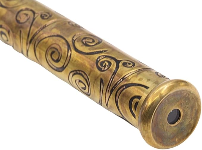 RII Marble Scope Kaleidoscope | Exquisite Etched Brass Design - Image 8