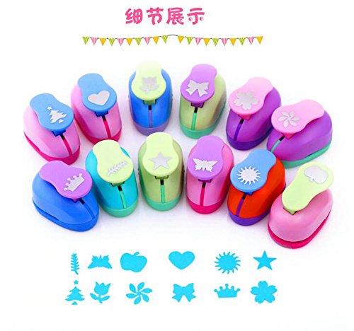 9 PCS Mini Paper Punches Sets Christmas Tree Snowflake and Circle Craft Hole - Image 7
