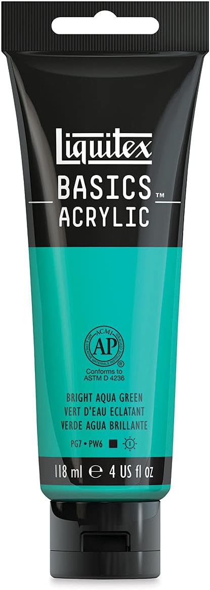 Liquitex BASICS Acrylic Paint, 118ml Tube, Bright Aqua Green by Liquitex