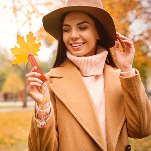 VioraWhite 213 Pcs Fall Theme Lip Gloss Keychain Making Kit
