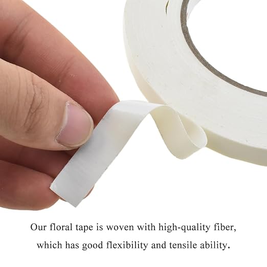 HAHIYO White 0.5Inch Wide Floral Tape, Waterproof Florist Tape Flower Wrap - Image 3