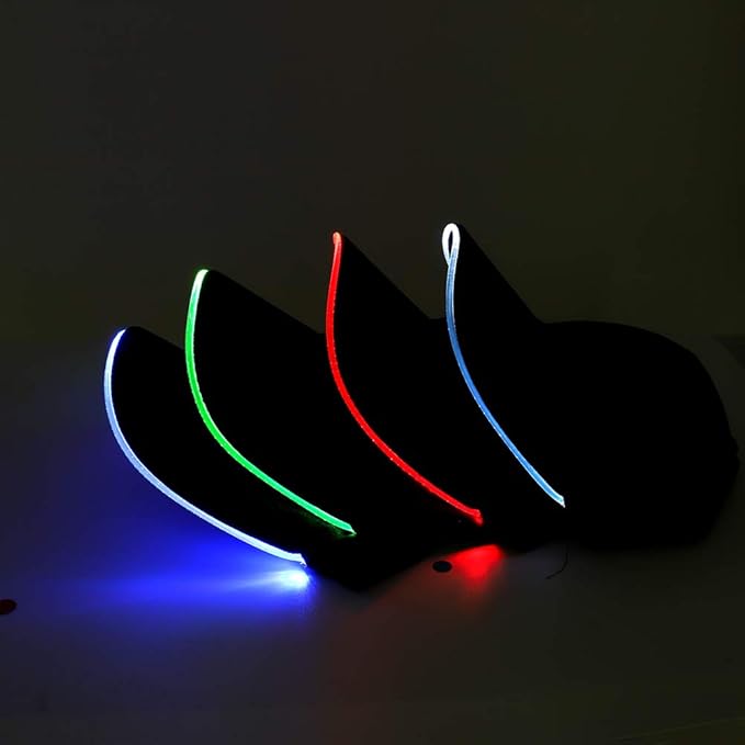JIGUOOR LED Hat Light Up Baseball Cap Flash Glow Party Hat Rave Accessories for Festival Club Stage Hip-hop Performance