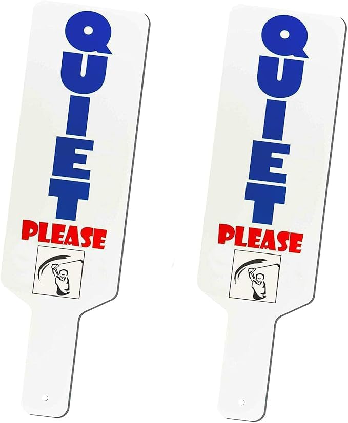 FINGER TEN Golf Quiet Sign Funny Gifts Cool Golfing Gag Tools for Men Dad Golfers Present Perfect Golf Accessories Signs Joking with Friends for Fathers Day Birthday Christmas