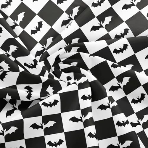 Wild Bats Fabric by The Yard Halloween Animal Silhouette No Stretch Fabric for Sewing Supplies Bat Wildlife Soft Durable Polyester for Home DIY Projects 10 Yards Whole Piece,360" L x 59" W