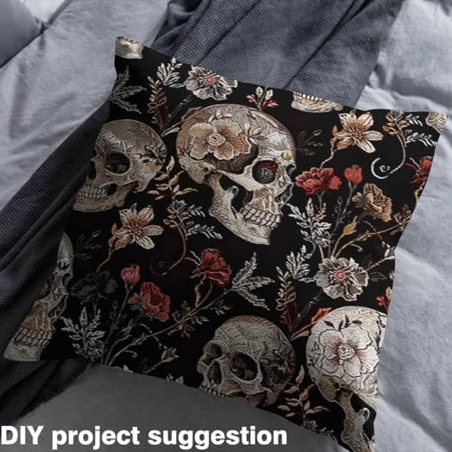 Feelyou Sugar Skull Fabric By The Yard Kids Decorative Soft