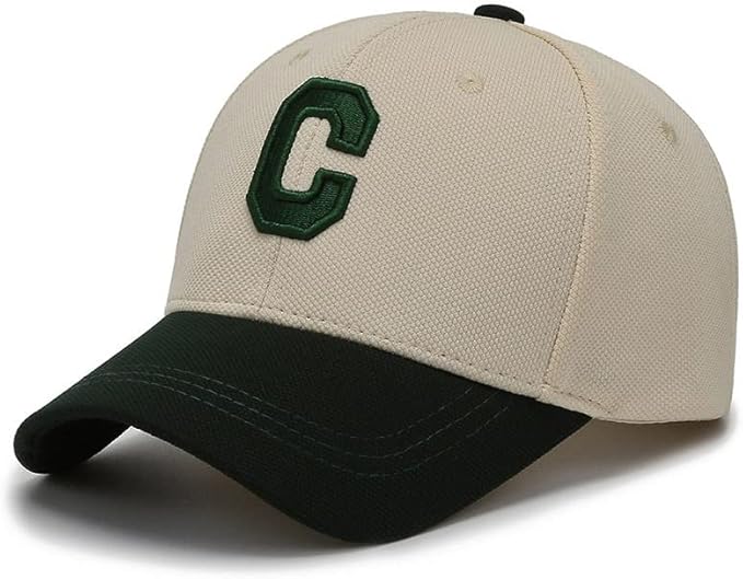 Baseball Cap Vintage Letter C Hat Adjustable Clip for Universal Fit Baseball Hat