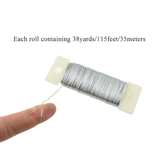 HAHIYO 22Gauge Silver Flexible Floral Wire - Image 3