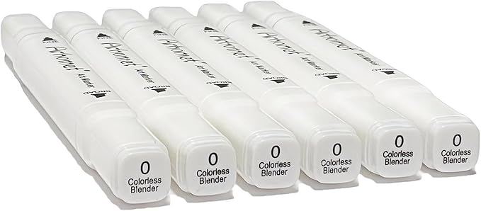 6pcs Colorless Alcohol Markers Set, Blender Blending Clear Markers Dual Tips by Arhomet