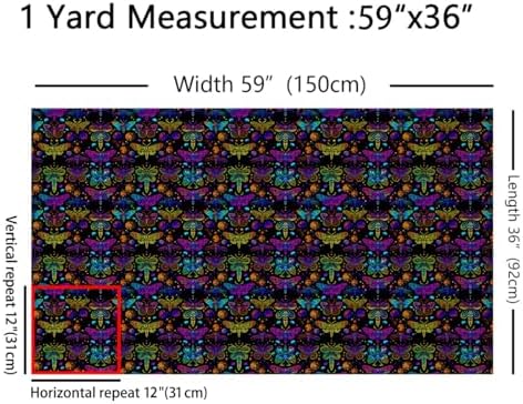 jejeloiu Boho Dragonfly Fabric by The Yard Soft 2 Yards