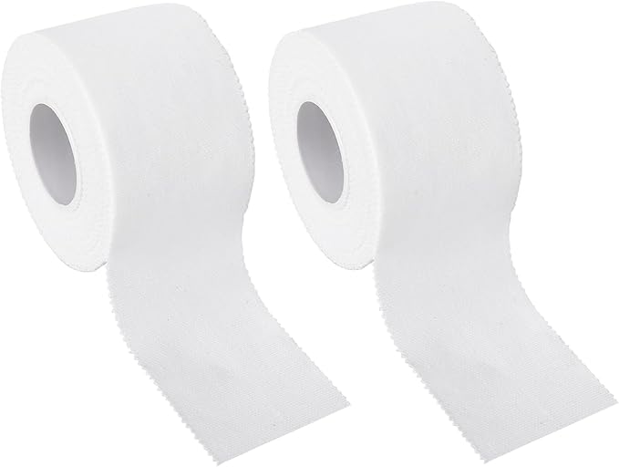 2PCS Pre-Wrap Athletic Tape for Sports 2 Inch Wide Soccer Baseball Wrist Tape White Wrist Tapes Accessories, Sport Supplies Gifts for Football Sports Baseball Gymnastics Athlete Injury Graduation
