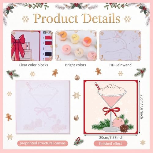 YooNotee 6 Pack Christmas Paint by Numbers Kit