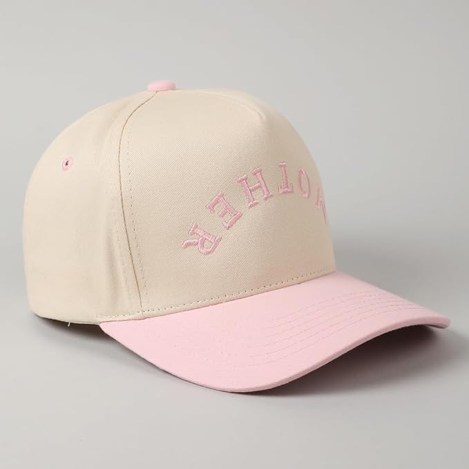 MIRMARU Two-Tone Vintage Canvas Trucker Hats for Men & Women, Adjustable Size Baseball Caps with Trendy Embroidered Design
