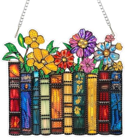 AIBOERL Diamond Art Kits for Adults, Books Acrylic Hanging Suncatcher