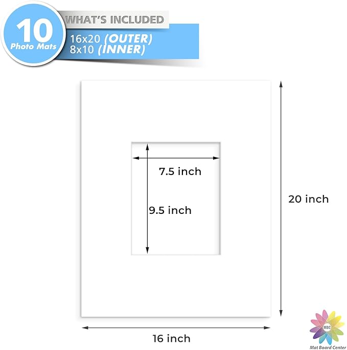 MBC MAT BOARD CENTER, 10 Pack 16x20 - Image 3
