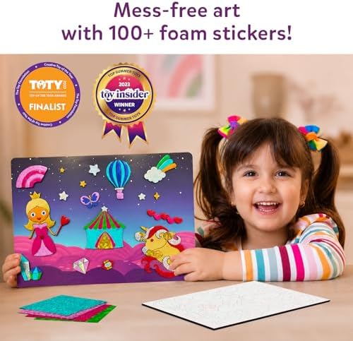 Skillmatics Foil Fun Unicorns & Princesses, Foil Art & Craft, Gift for Kids
