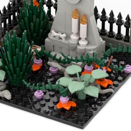 Halloween Graveyard Monument Building Blocks Set, 181 PCS Garden Scene