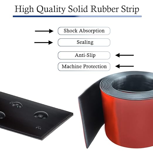 Neoprene Rubber Strips Self Adhesive Solid Rubber Sheets, Rolls & Strips - Image 2