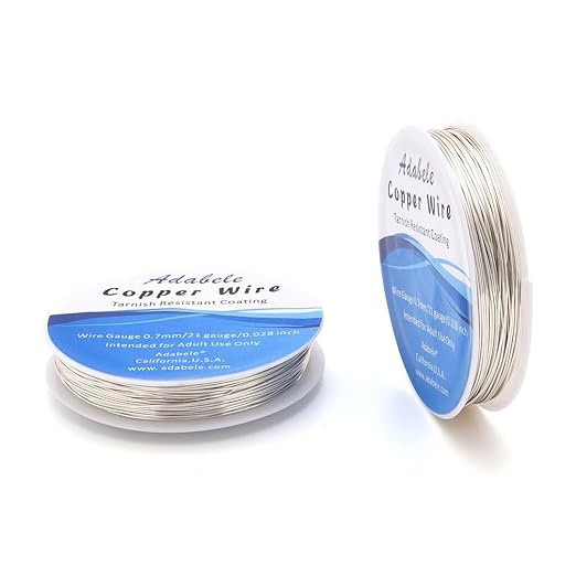 Adabele 82 Feet Premium Tarnish Resistant Round Jewelry Wire Copper Beading - Image 2