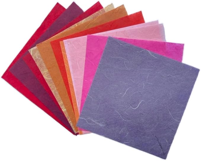 4" x 4" 50 Designs 50 Sheets Natural Fiber Tamarind Leaves, Banana Bark - Image 5