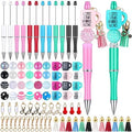 Jutom 12 Pcs Stylish Nurse Beadable Pens Kit with 50 Beads Tassels