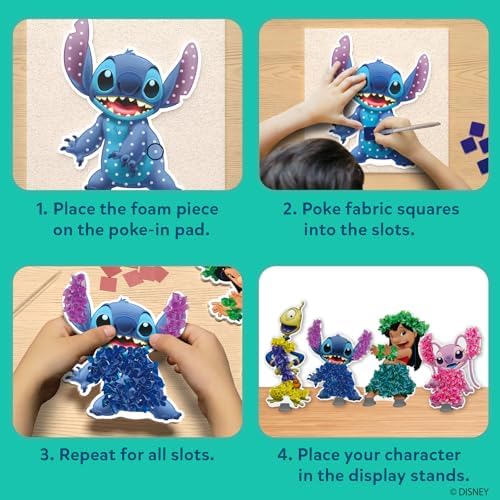 Skillmatics Poke-in Art – Lilo & Stitch, Wood Craft Kit, Gift for Kids