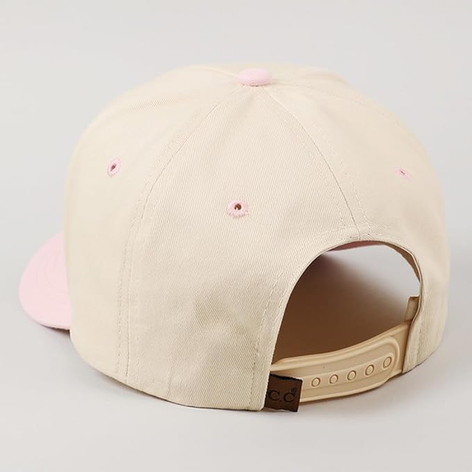 MIRMARU Two-Tone Vintage Canvas Trucker Hats for Men & Women, Adjustable Size Baseball Caps with Trendy Embroidered Design