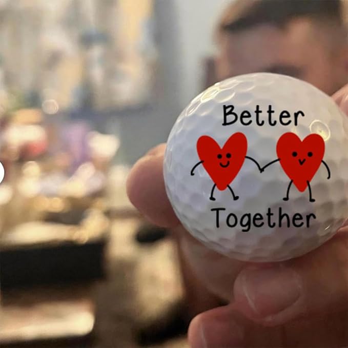 Funny Gifts for Husband Birthday Anniversary, Wedding Birthday Golf Balls Gifts for Him Boyfriend Golfers Lovers Father's Day Fan Humor, Golf Ball Romantic Diy Present for Men Couple from Wife