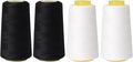 Sewing Thread Cone Set, 4 Pack Serger Thread, 3000 Yards Each, All Purpose by Unknown