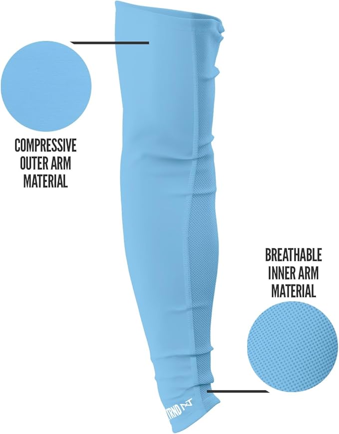 1 Pair Nxtrnd Compression Arm Sleeves for Men, Breathable Football, Basketball, Baseball Accessory, Adult & Kids