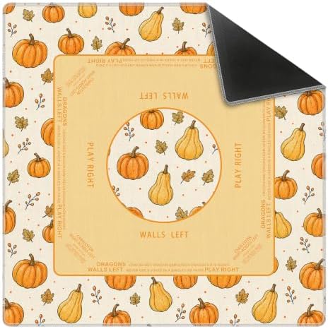 Orange Pumpkin Fall Mahjong Mat 31.5x31.5Inch