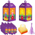 Simgoing 12 Sets Christmas Advent Crafts Advent Paper Lantern Crafts