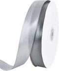 TONIFUL 1 Inch x 100yds Silver Satin Ribbon, Thin Solid Color Satin Ribbon by TONIFUL