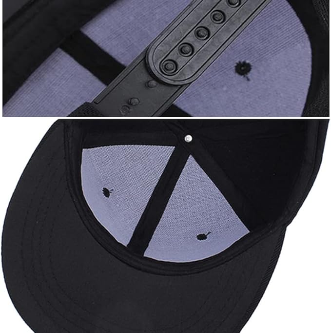 Skull Finger Flat Bill Hats for Men Black Mens Snapback Hat Baseball Cap Fitted Hat Rock N Roll Skeleton Hand Snap Backpack